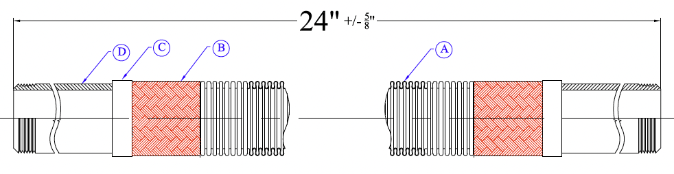 1½” assembly with an overall length (OAL) of 24”. 